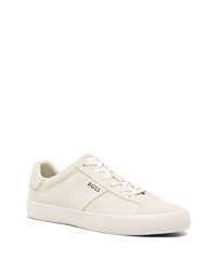 hellbeige Wildleder niedrige Sneakers von BOSS