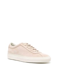 hellbeige Wildleder niedrige Sneakers von Common Projects