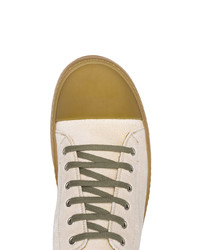 hellbeige Wildleder niedrige Sneakers von Rick Owens