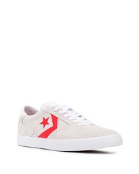 hellbeige Wildleder niedrige Sneakers von Converse