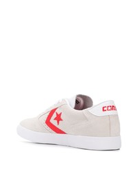 hellbeige Wildleder niedrige Sneakers von Converse