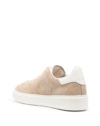 hellbeige Wildleder niedrige Sneakers von Woolrich