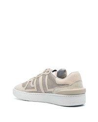 hellbeige Wildleder niedrige Sneakers von Lanvin