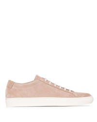 hellbeige Wildleder niedrige Sneakers von Common Projects