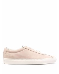 hellbeige Wildleder niedrige Sneakers von Common Projects