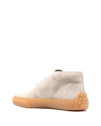 hellbeige Wildleder niedrige Sneakers von Tod's