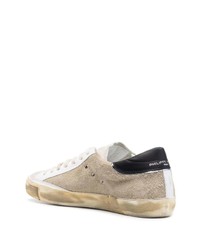 hellbeige Wildleder niedrige Sneakers von Philippe Model Paris