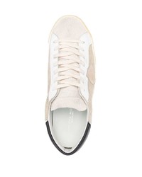 hellbeige Wildleder niedrige Sneakers von Philippe Model Paris