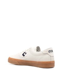 hellbeige Wildleder niedrige Sneakers von Converse