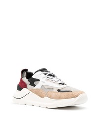 hellbeige Wildleder niedrige Sneakers von D.A.T.E