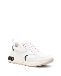 hellbeige Wildleder niedrige Sneakers von Ferragamo