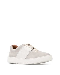 hellbeige Wildleder niedrige Sneakers von Salvatore Ferragamo