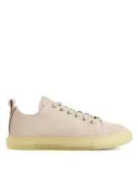 hellbeige Wildleder niedrige Sneakers von Giuseppe Zanotti