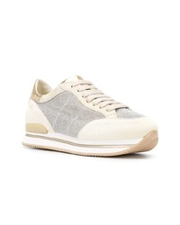 hellbeige Wildleder niedrige Sneakers von Hogan