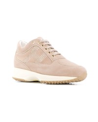 hellbeige Wildleder niedrige Sneakers von Hogan