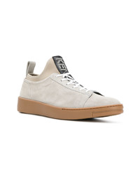 hellbeige Wildleder niedrige Sneakers von Kenzo