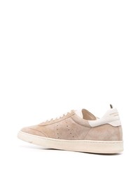 hellbeige Wildleder niedrige Sneakers von Officine Creative