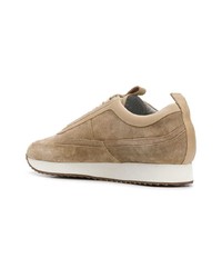 hellbeige Wildleder niedrige Sneakers von Grenson