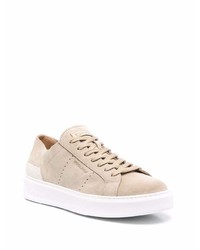 hellbeige Wildleder niedrige Sneakers von Woolrich