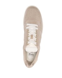 hellbeige Wildleder niedrige Sneakers von Polo Ralph Lauren