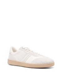 hellbeige Wildleder niedrige Sneakers von Ferragamo