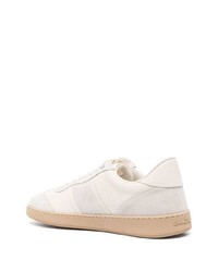 hellbeige Wildleder niedrige Sneakers von Ferragamo