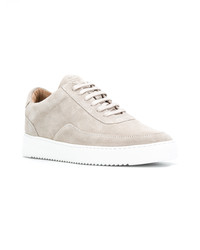 hellbeige Wildleder niedrige Sneakers von Filling Pieces