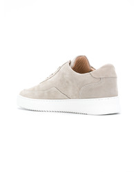 hellbeige Wildleder niedrige Sneakers von Filling Pieces