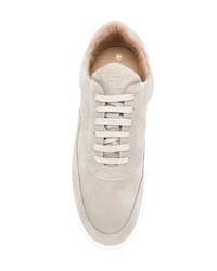 hellbeige Wildleder niedrige Sneakers von Filling Pieces