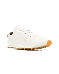 hellbeige Wildleder niedrige Sneakers von Marni