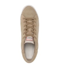 hellbeige Wildleder niedrige Sneakers von Kurt Geiger London