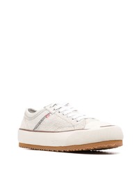 hellbeige Wildleder niedrige Sneakers von Diesel