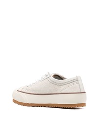 hellbeige Wildleder niedrige Sneakers von Diesel