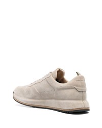 hellbeige Wildleder niedrige Sneakers von Officine Creative