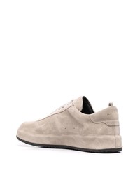 hellbeige Wildleder niedrige Sneakers von Officine Creative