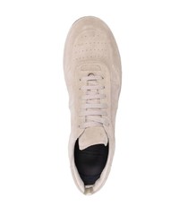 hellbeige Wildleder niedrige Sneakers von Officine Creative