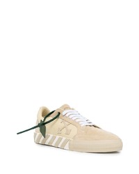 hellbeige Wildleder niedrige Sneakers von Off-White