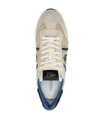 hellbeige Wildleder niedrige Sneakers von Premiata