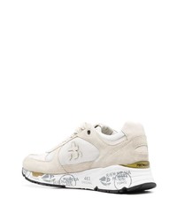 hellbeige Wildleder niedrige Sneakers von Premiata