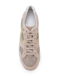 hellbeige Wildleder niedrige Sneakers von Hogan