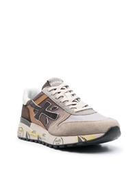 hellbeige Wildleder niedrige Sneakers von Premiata