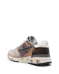 hellbeige Wildleder niedrige Sneakers von Premiata