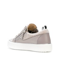 hellbeige Wildleder niedrige Sneakers von Giuseppe Zanotti Design