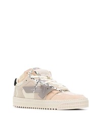 hellbeige Wildleder niedrige Sneakers von Off-White