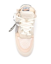 hellbeige Wildleder niedrige Sneakers von Off-White