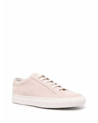 hellbeige Wildleder niedrige Sneakers von Common Projects