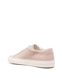 hellbeige Wildleder niedrige Sneakers von Common Projects