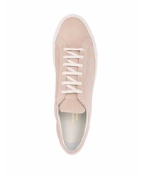 hellbeige Wildleder niedrige Sneakers von Common Projects