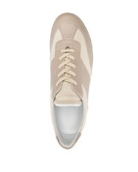 hellbeige Wildleder niedrige Sneakers von MM6 MAISON MARGIELA