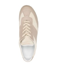 hellbeige Wildleder niedrige Sneakers von MM6 MAISON MARGIELA